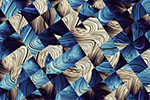 Vorschaubild Eine abstrakte blau weisse Grafik (6000 x 4500)