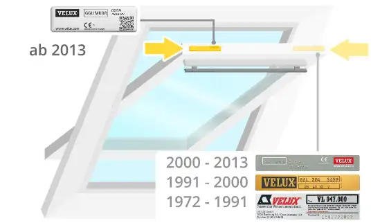 Velux - Typenschild