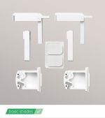 weiss Vorschau SET Klemmträger für Rollo #0B weiss