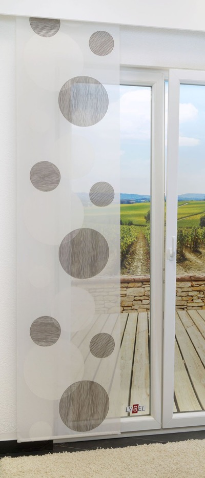 Flächenvorhang 245cm x 60cm, mit Motiv Spheres