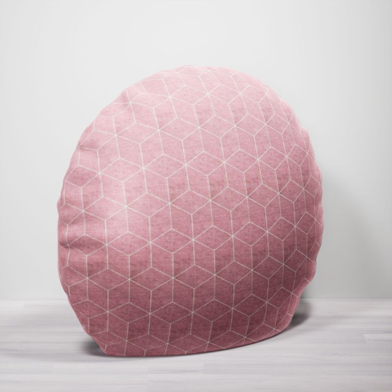 Dekokissen rund in rosa