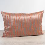 reinorange Vorschau Lysel - Dekokissen rechteckig Saipan #1W in pflaumenviolett reinorange