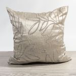naturbeige Vorschau Lysel - Dekokissen Tapana #1W in feuerrot naturbeige