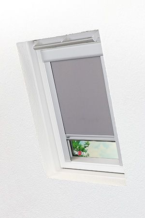 Lysel - Qualitätsdachfensterrollo abdunkelnd hellgrau #1W
