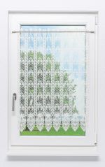 weiss Vorschau Scheibengardine Plauener Spitze - Zarte Blumen #1W weiss