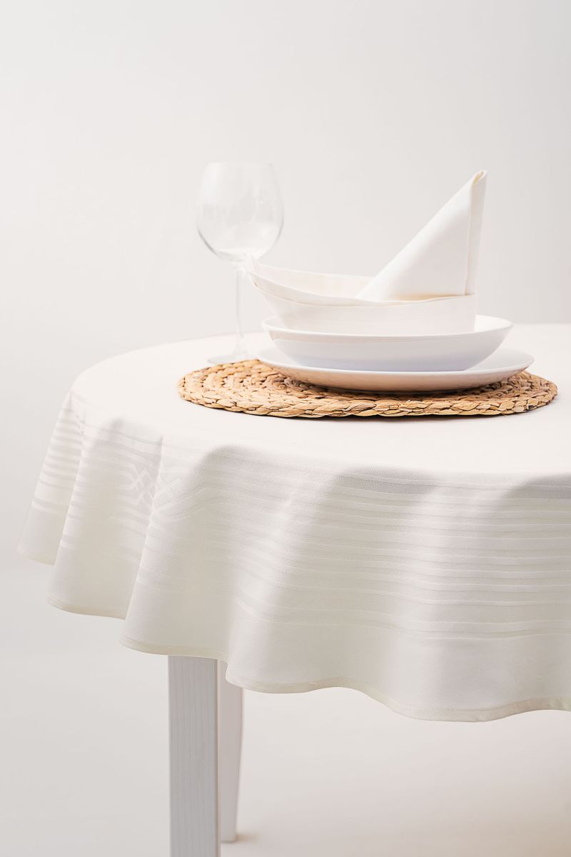 Runde Damasttischdecke Lysel  Framelous