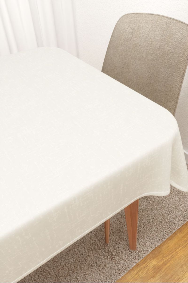 Tischdecke eckig in weiss