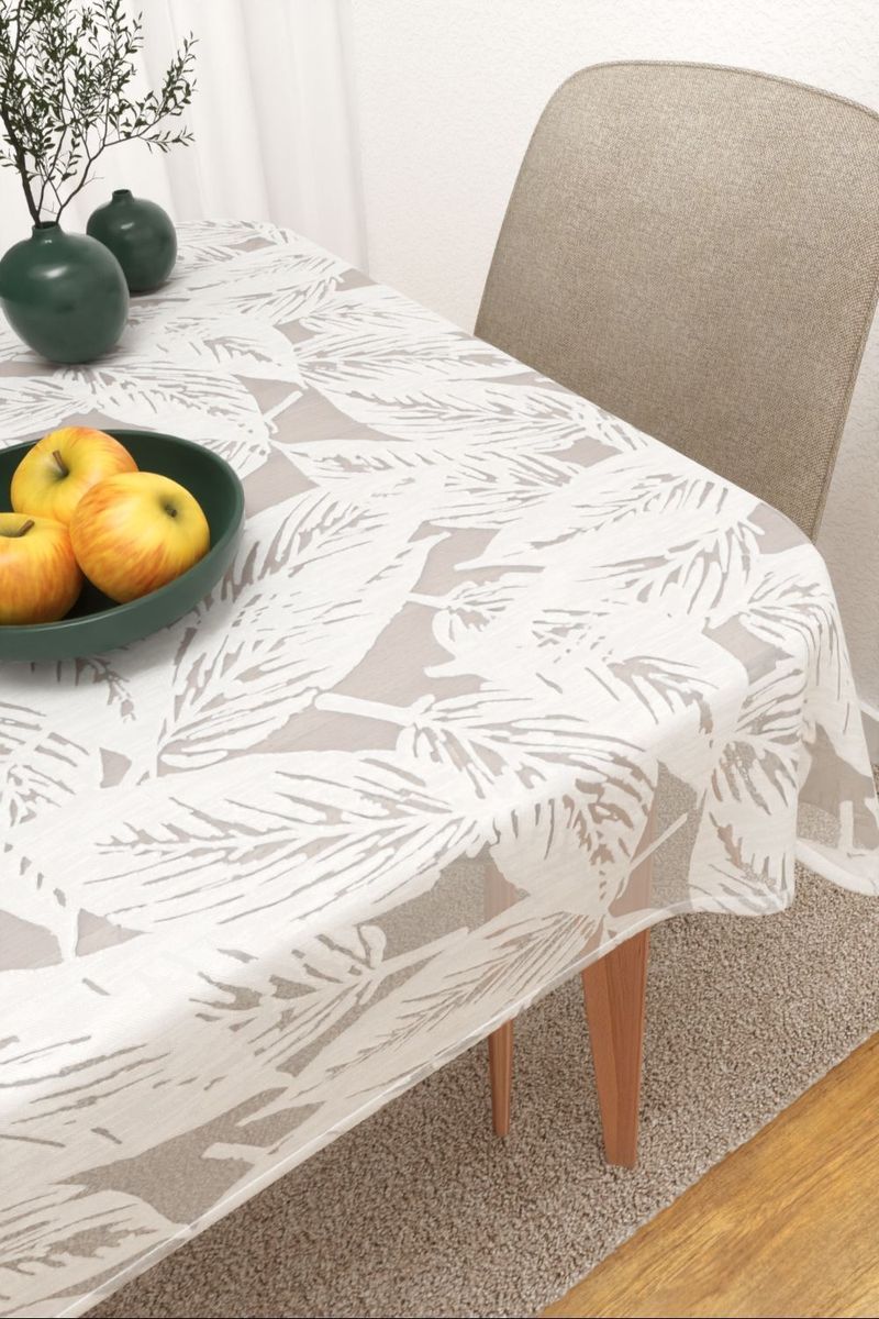 Tischdecke eckig in Weiss