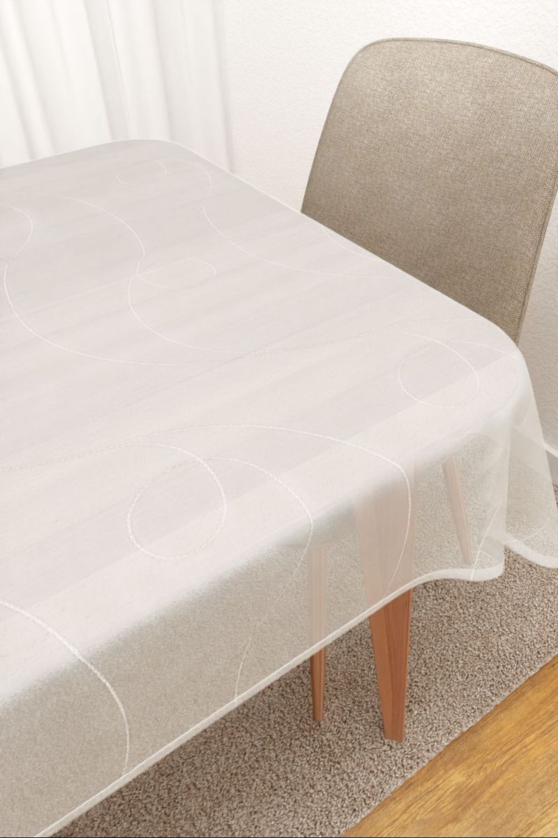 Tischdecke eckig in Weiss