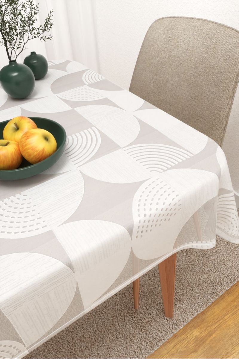 Tischdecke eckig in Weiss
