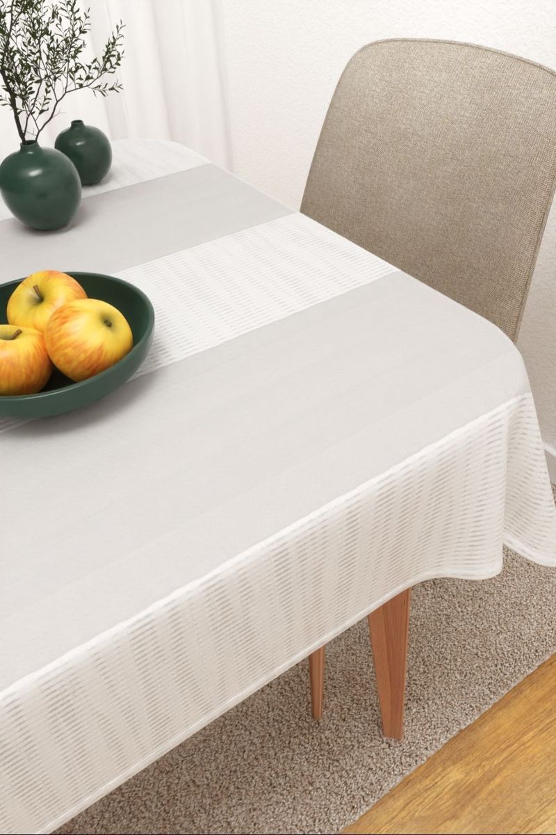 Tischdecke eckig in Weiss