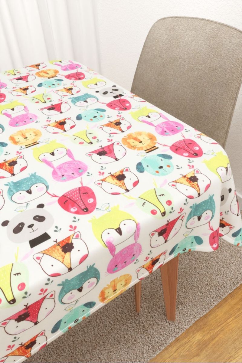 Tischdecke eckig in Weiss