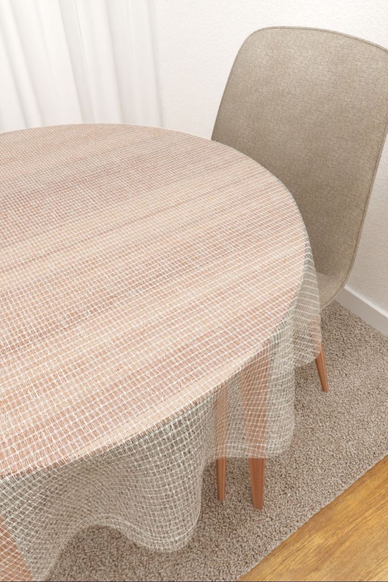 Tischdecke rund in Weiss