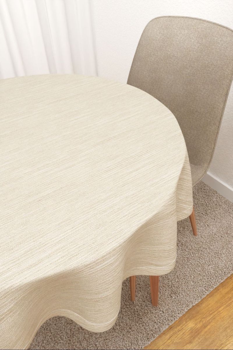 Tischdecke rund in weiss