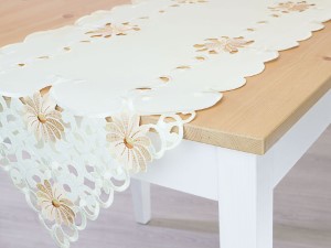Tischläufer Blütenstickerei 110x40