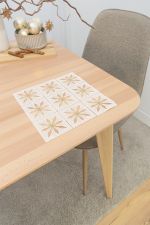 sekt-gold Vorschau Deckchen Plauener Spitze® - Flockentanz #1W in Gold sekt-gold