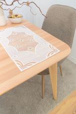 ecru-gold Vorschau Deckchen Plauener Spitze® - Wintermagie #1W in Silber ecru-gold
