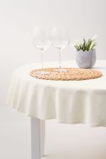 beige Vorschau Runde Tischdecke von Lysel - Unica #2M beige