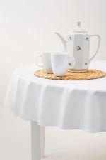 weiss Vorschau Runde Tischdecke von Lysel - Unica #2M weiss