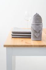 grau Vorschau SET Damastservietten von Lysel - Punkte #2M grau