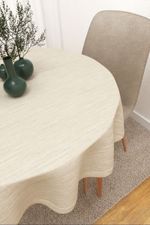 Tischdecke rund in weiss