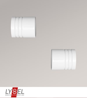 Lysel - 1 Paar Endstücke Zylinder für Opal-Stangen