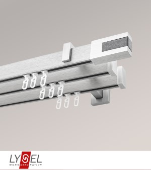 Lysel - SET Coral 160cm Multiträger 2-Lauf mit Endstücke Stripe in Silber