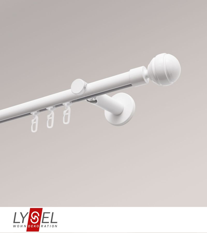 Lysel - SET Opal Innenlauf 160cm Trger offen mit Endstcke Kugel in Weiss