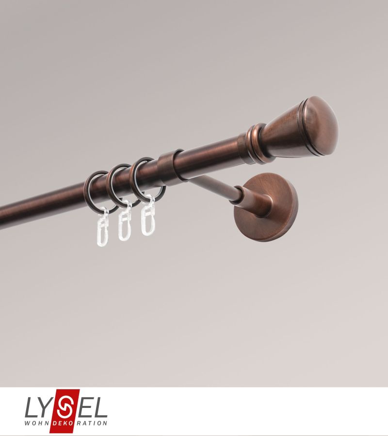 Lysel - SET Opal 160cm Trger geschlossen mit Endstcke Konus in Bronze