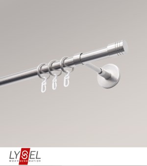 Lysel - SET Opal 160cm Träger geschlossen mit Endstücke Zylinder in Edelstahl-Optik