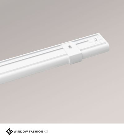 SET Vorhangschiene 115cm mit 2 Innenlufen fr Deckenmontage in Weiss