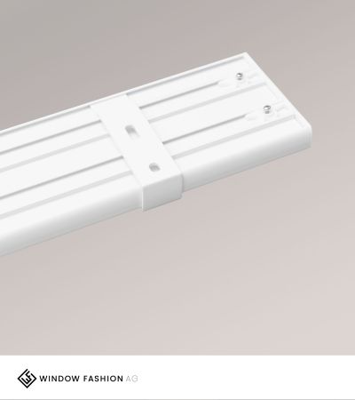 SET Vorhangschiene 115cm mit 5 Innenlufen fr Deckenmontage in Weiss