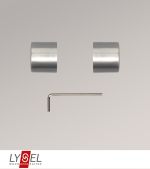 edelstahl-optik Vorschau Lysel - 1 Paar Endstücke Kappe für Opal-Stangen #1W edelstahl-optik