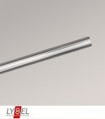 edelstahl-optik Vorschau Lysel - Gardinenstange Opal Innenlauf doppelt Ø 20mm #1W edelstahl-optik