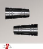 titan Vorschau Lysel - 1 Paar Endstücke Petalit für Stangen Ø 20mm #1W titan