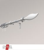 silber Vorschau Lysel - SET Flammendesign Stange Ø 13/16mm #1W silber