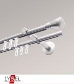 edelstahl-optik Vorschau Lysel - SET Opal Innenlauf 160cm 2 Lauf Doppel-Kombiträger offen mit Endstücke Konus in Bronze #1W edelstahl-optik