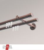 bronze Vorschau Lysel - SET Opal Innenlauf 160cm 2 Lauf Doppel-Kombiträger offen mit Endstücke Zylinder in Bronze #1W bronze