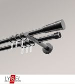 titan Vorschau Lysel - SET Opal 160cm Doppel-Kombiträger offen 2-Lauf mit Endstücke Cone in Edelstahl-Optik #1W titan