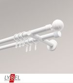 weiss Vorschau Lysel - SET Opal 160cm Doppel-Kombiträger offen 2-Lauf mit Endstücke Kugel in Weiss #1W weiss