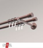 bronze Vorschau Lysel - SET Opal 160cm Doppel-Kombiträger offen 2-Lauf mit Endstücke Zylinder in Weiss #1W bronze