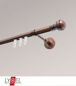 bronze Vorschau Lysel - SET Opal Innenlauf 200cm Träger geschlossen mit Endstücke Kugel in Weiss #1W bronze