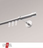 edelstahl-optik Vorschau Lysel - SET Opal Innenlauf 200cm Träger geschlossen mit Endstücke Zylinder in Weiss #1W edelstahl-optik
