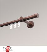 bronze Vorschau Lysel - SET Opal Innenlauf 200cm Träger offen mit Endstücke Kappe in Weiss #1W bronze