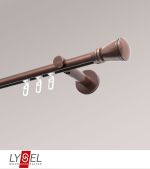 bronze Vorschau Lysel - SET Opal Innenlauf 160cm Träger offen mit Endstücke Konus in Edelstahl-Optik #1W bronze
