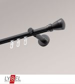 titan Vorschau Lysel - SET Opal Innenlauf 160cm Träger offen mit Endstücke Konus in Edelstahl-Optik #1W titan