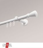 weiss Vorschau Lysel - SET Opal Innenlauf 160cm Träger offen mit Endstücke Konus in Edelstahl-Optik #1W weiss