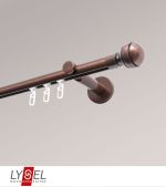bronze Vorschau Lysel - SET Opal Innenlauf 160cm Träger offen mit Endstücke Kugel in Edelstahl-Optik #1W bronze