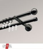titan Vorschau Lysel - SET Opal Mix 200cm 2 Lauf Doppel-Kombiträger offen mit Endstücke Kugel in Weiss #1W titan