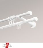 weiss Vorschau Lysel - SET Opal Mix 200cm 2 Lauf Doppel-Kombiträger offen mit Endstücke Kappe in Weiss #1W weiss